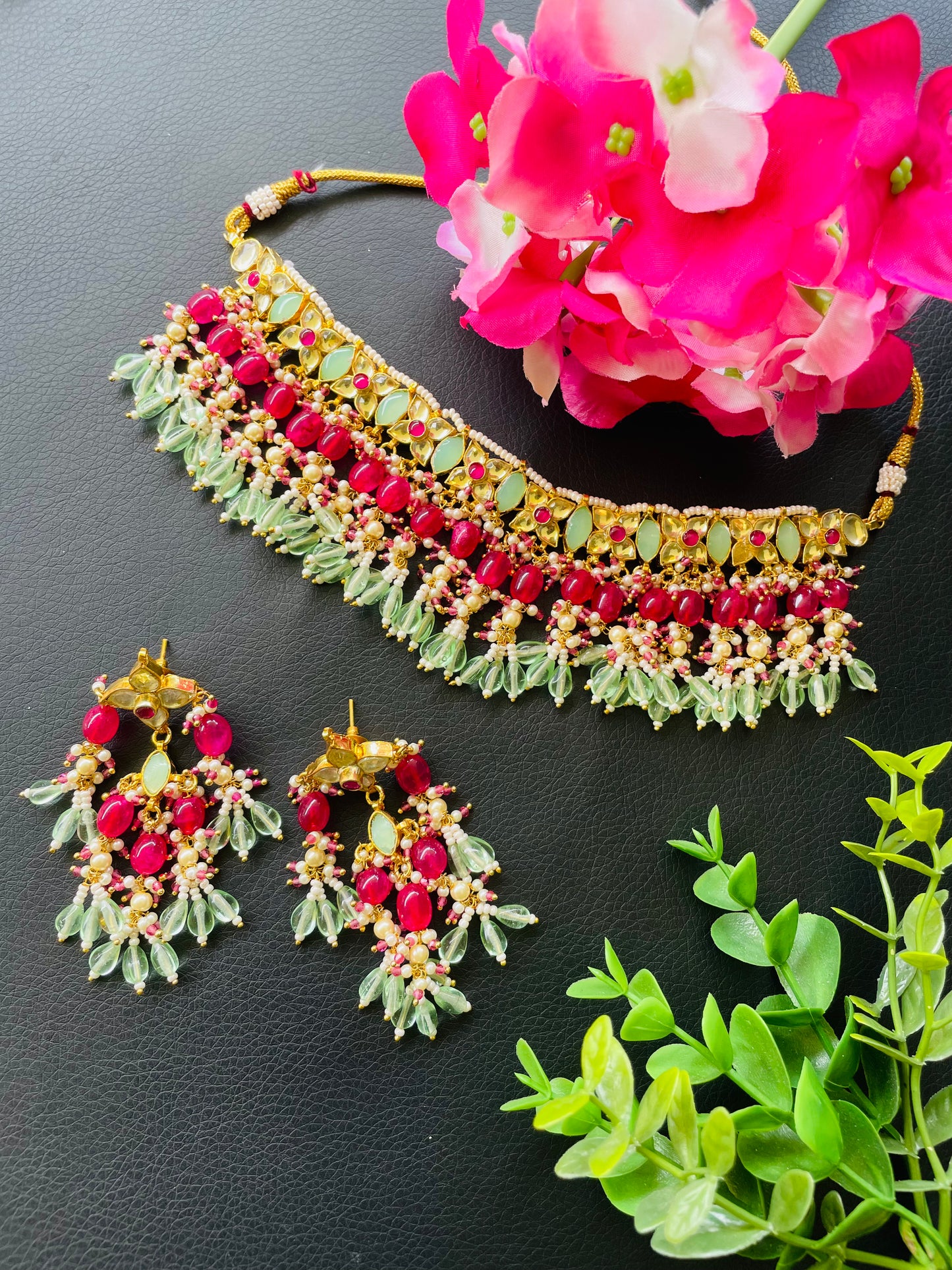 Pachi kundan set