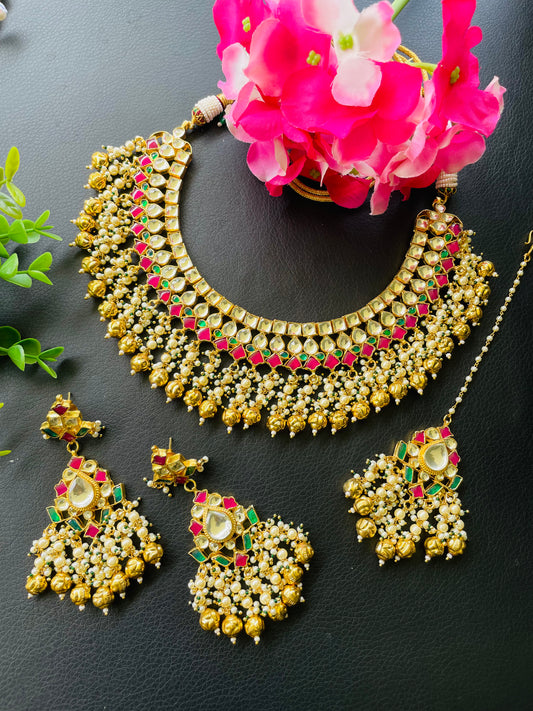 Pachi kundan set