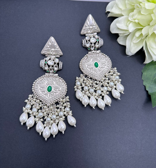 Silver look alike earrings