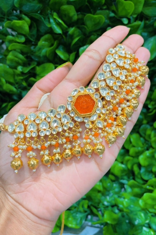 Pachi kundan choker