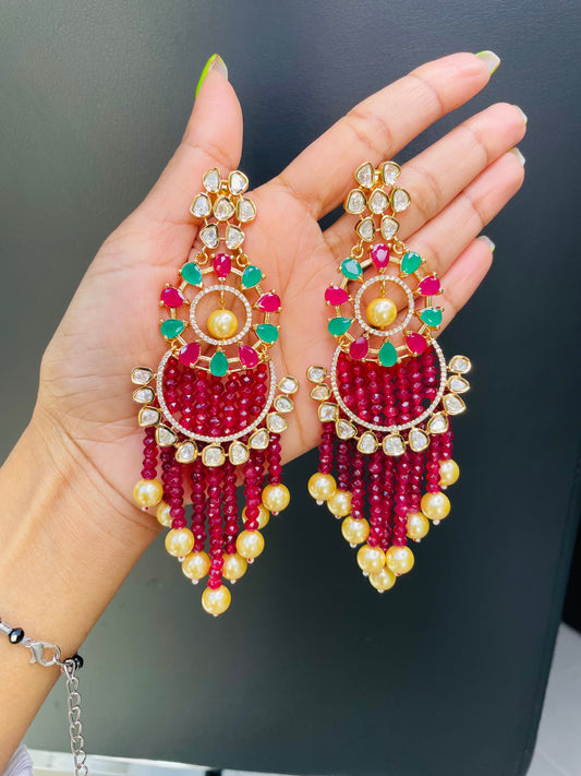 Uncut polki earrings