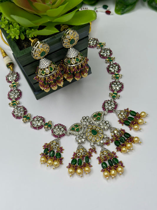 Necklace with jhumki in premium quality