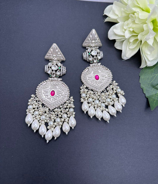 Silver look alike earrings