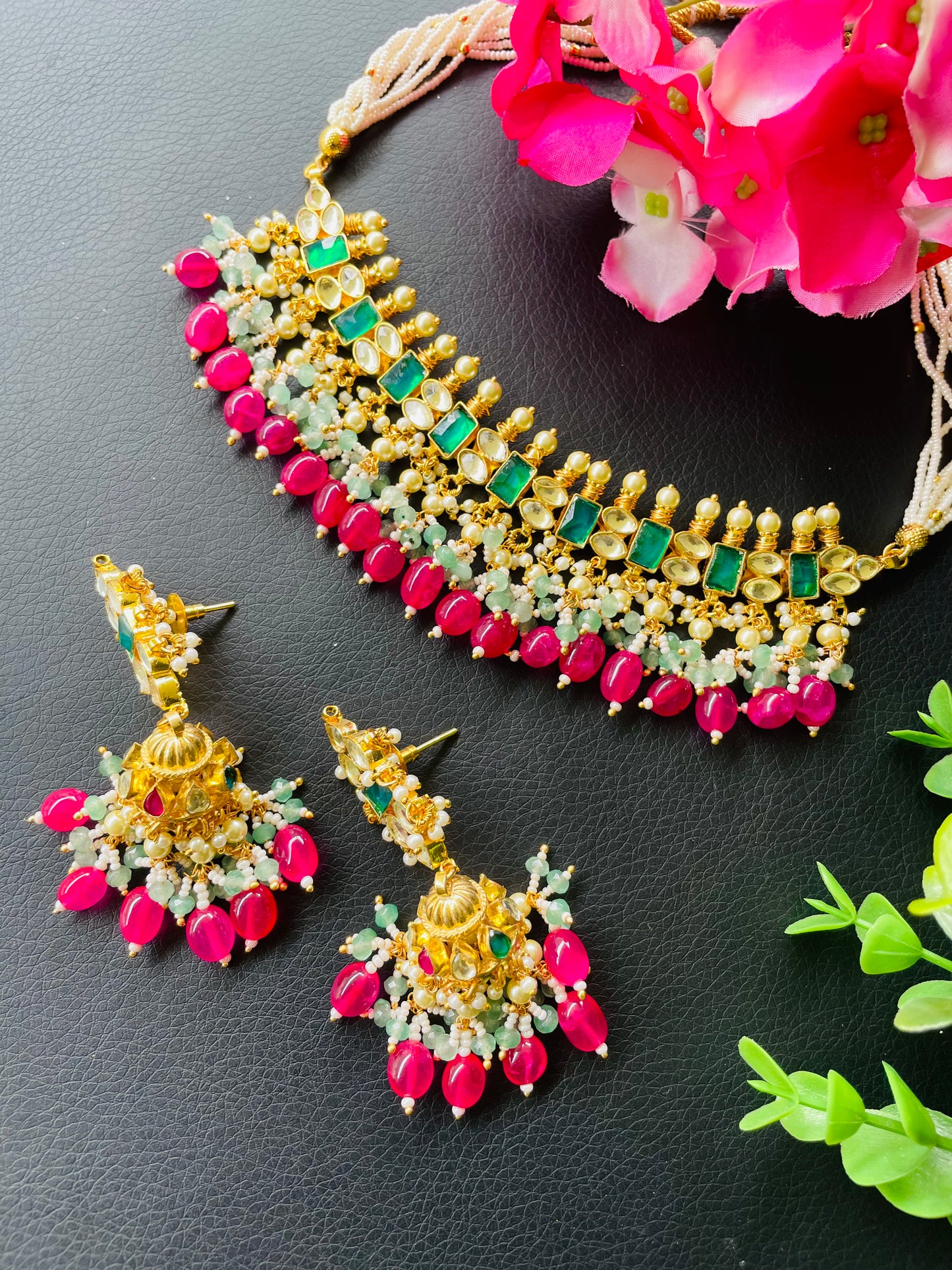 Pachi kundan set