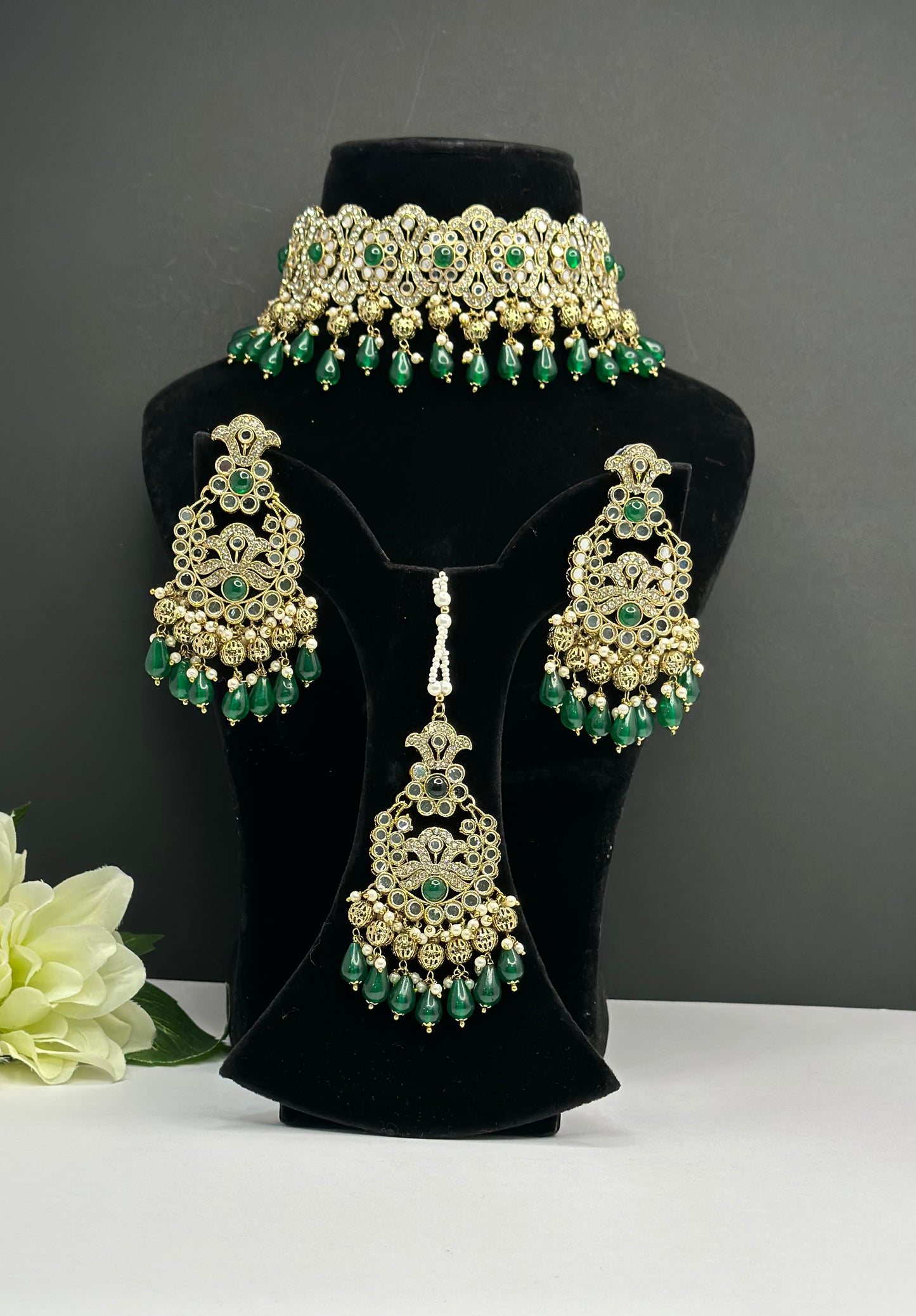 Mirror choker set green