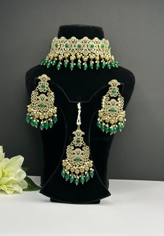 Mirror choker set green