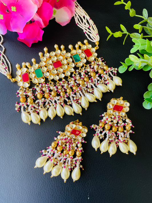 Pachi kundan choker set