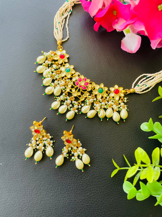 Pachi kundan choker set