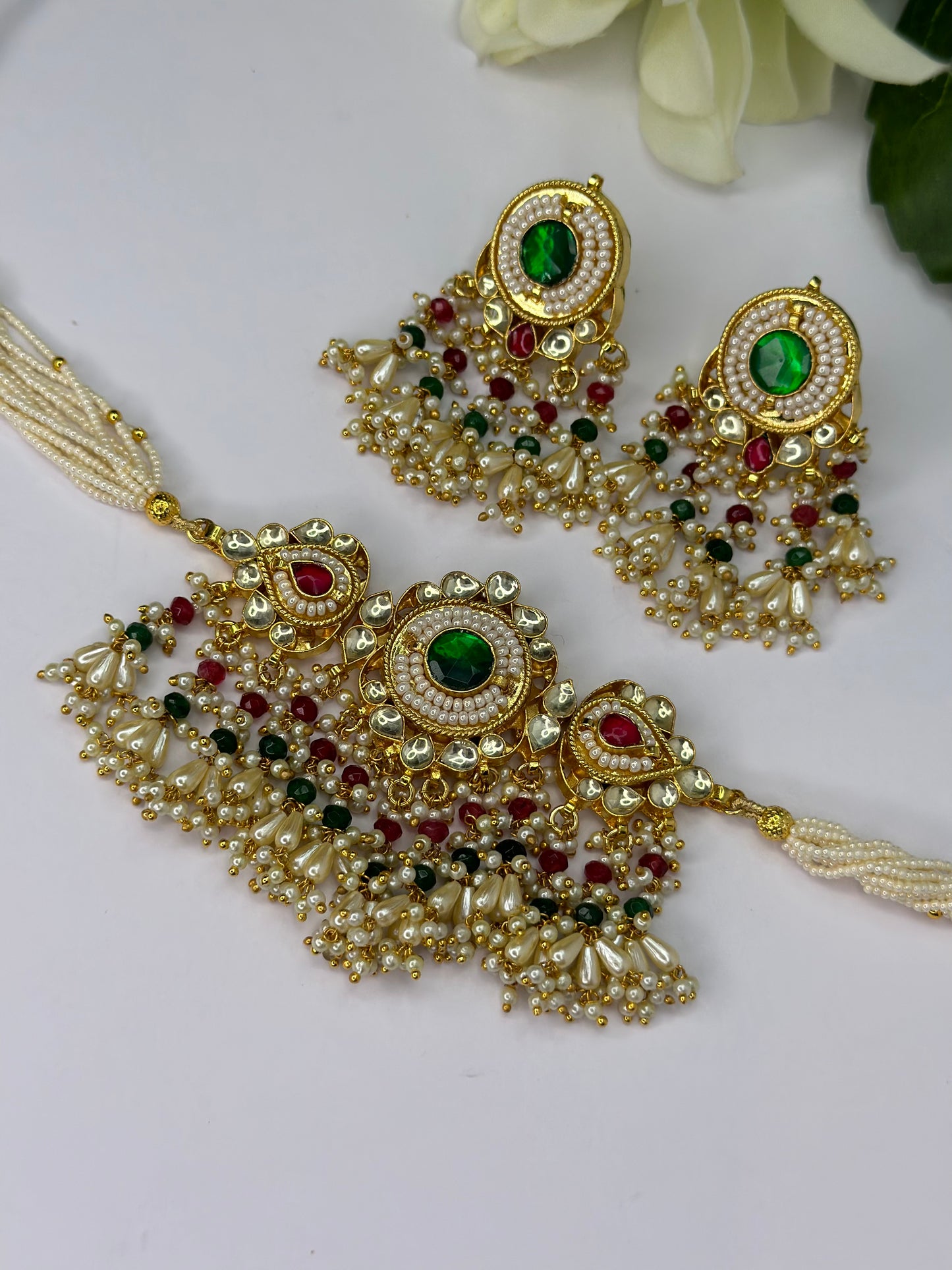 Pachi kundan choker set