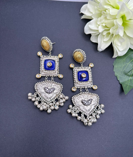 Silver look alike earrings