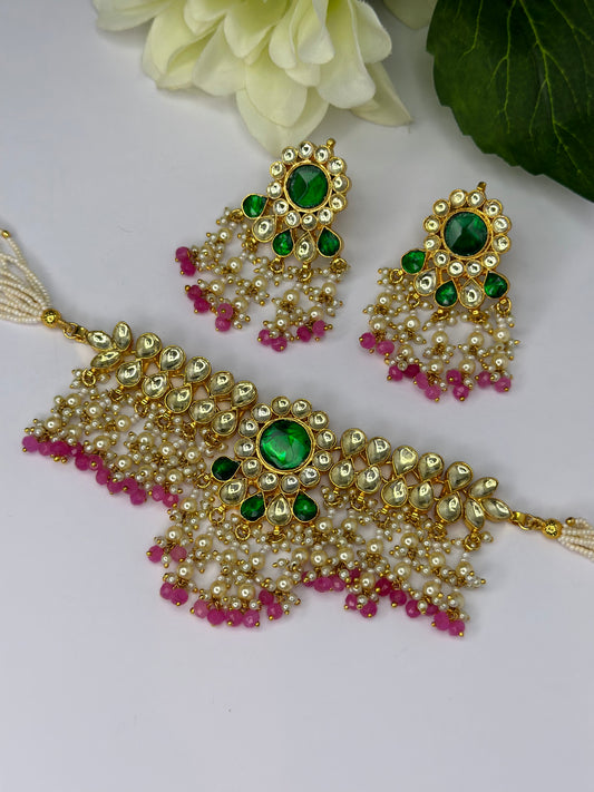 Pachi kundan set