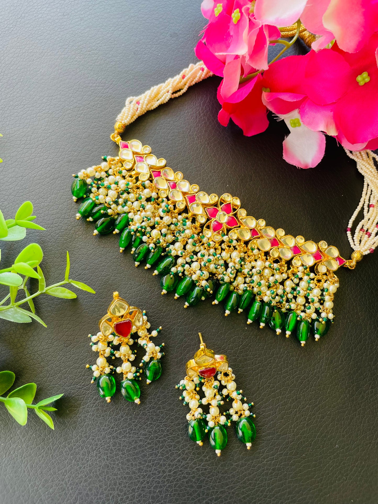 Pachi kundan choker set