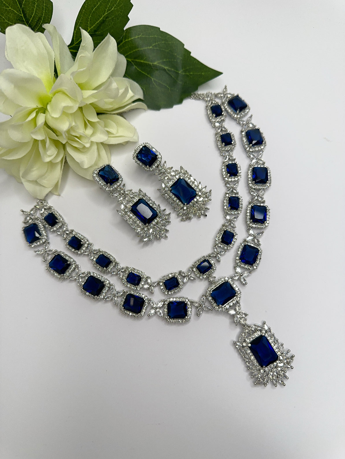 American Diamond double layer set