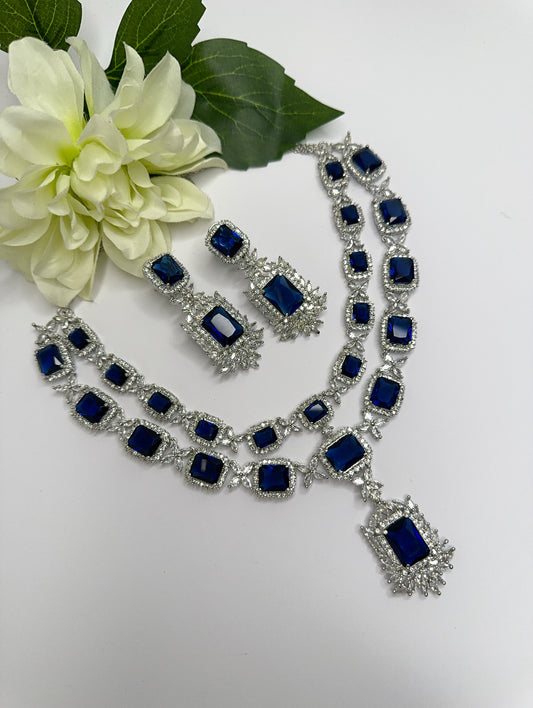 American Diamond double layer set