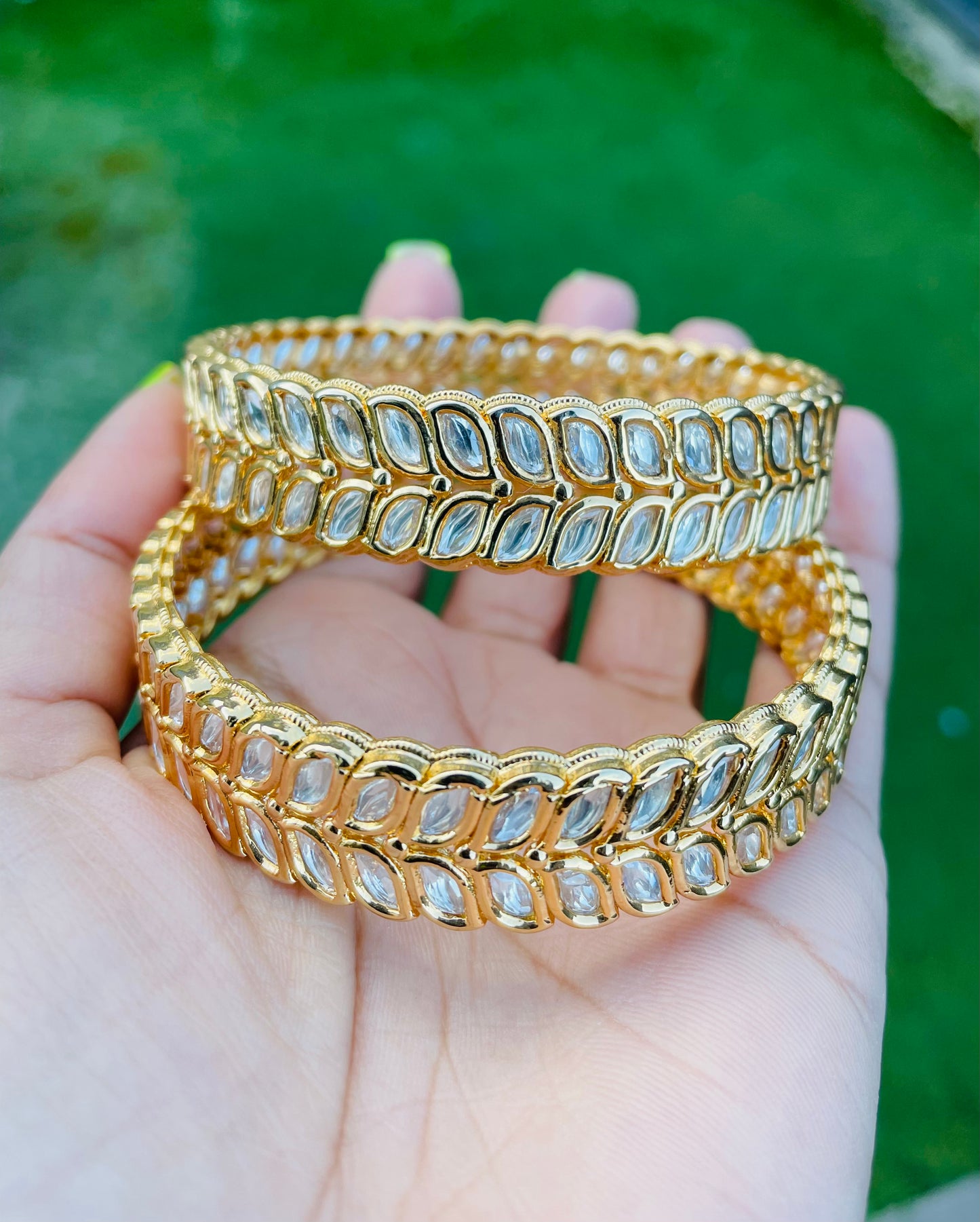 Uncut polki bangles