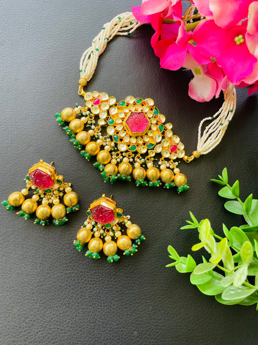 Paachi kundan choker set