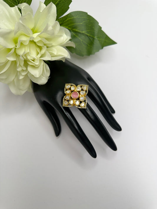 Uncut Polki kundan ring