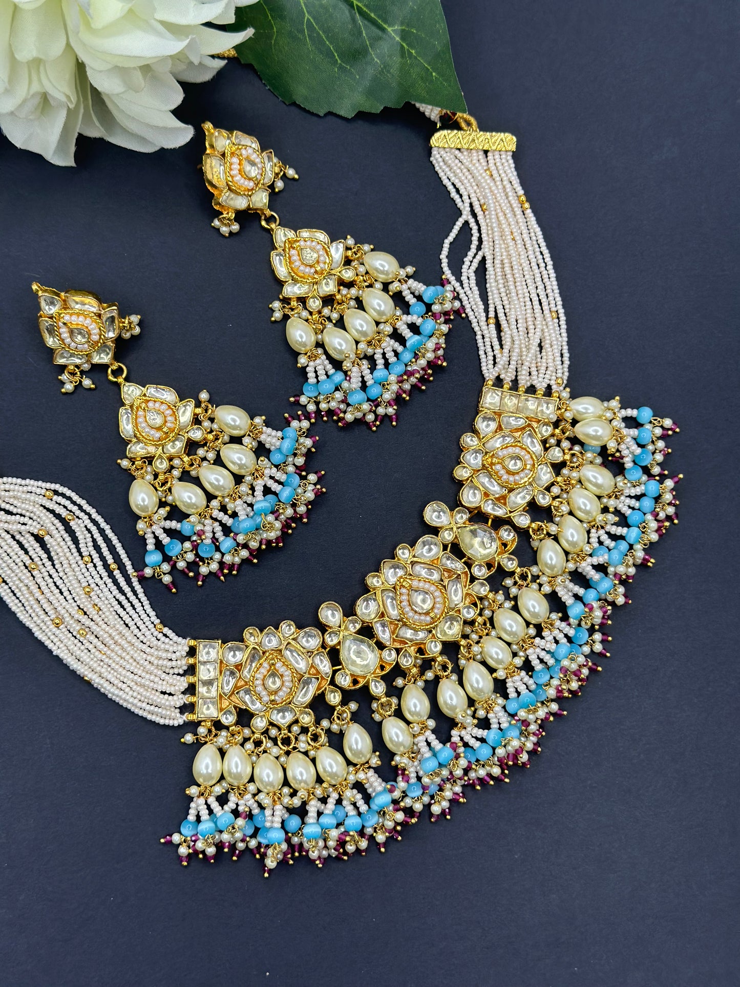 Pachi kundan set