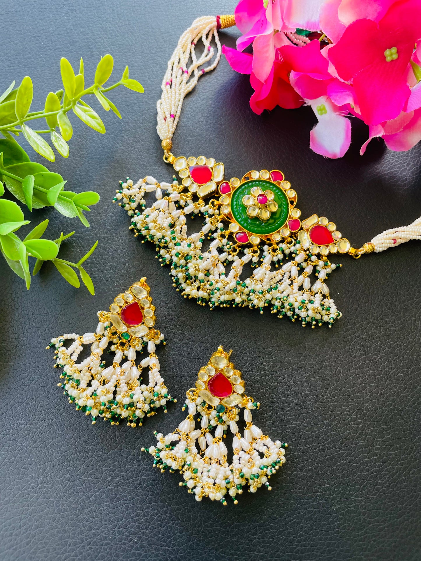 Pachi kundan choker set